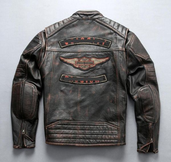men039s motorcycle jacket locomotive leather coats american retro vintage layer of cowhide genuineleather riding suit motor cy2601042, Black
men039s motorcycle jacket locomotive leather coats american retro vintage layer of cowhide genuineleather riding suit motor cy2601042, Black