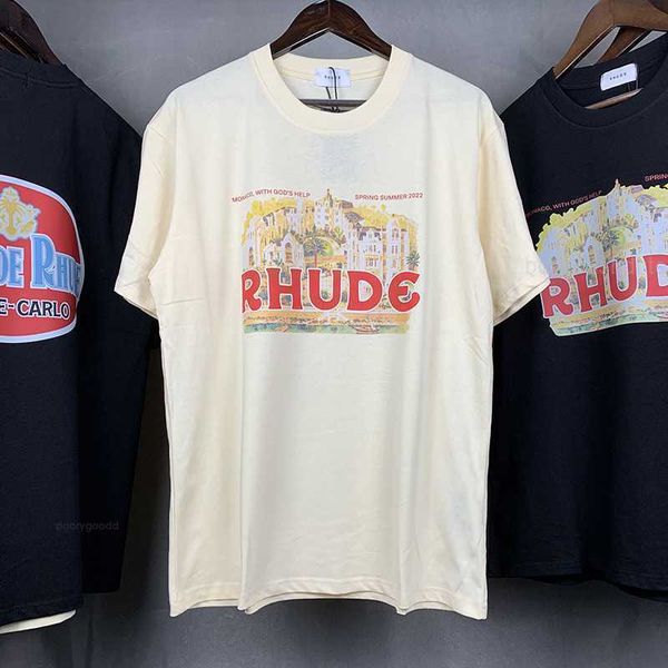 2022 rhude t shirt resort print spring summer tee men women casual t-shirt cotton, White;black
2022 rhude t shirt resort print spring summer tee men women casual t-shirt cotton, White;black