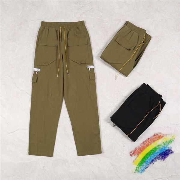 rhude cargo pants men women 1 1 cover zipper pocket rhude pants yellow drawstring trousers, Black
rhude cargo pants men women 1 1 cover zipper pocket rhude pants yellow drawstring trousers, Black