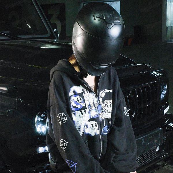 men's hoodies sweatshirts goth alphabet anime print women high street harajuku retro hip hop sweatshirt man casual loose y2k zip jacket, Black
men's hoodies sweatshirts goth alphabet anime print women high street harajuku retro hip hop sweatshirt man casual loose y2k zip jacket, Black
