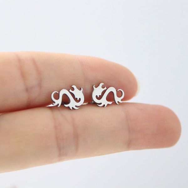 everfast 10pairs/lot dragon stainless steel earrings studs fashion minimalist ear jewelry for women men rose gold plated color gift for her, Golden;silver
everfast 10pairs/lot dragon stainless steel earrings studs fashion minimalist ear jewelry for women men rose gold plated color gift for her, Golden;silver