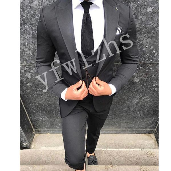 custom made men suits one button groom tuxedos peak lapel groomsmen wedding/prom/dinner man blazer jacket pants vest w87242112, Black;gray
custom made men suits one button groom tuxedos peak lapel groomsmen wedding/prom/dinner man blazer jacket pants vest w87242112, Black;gray
