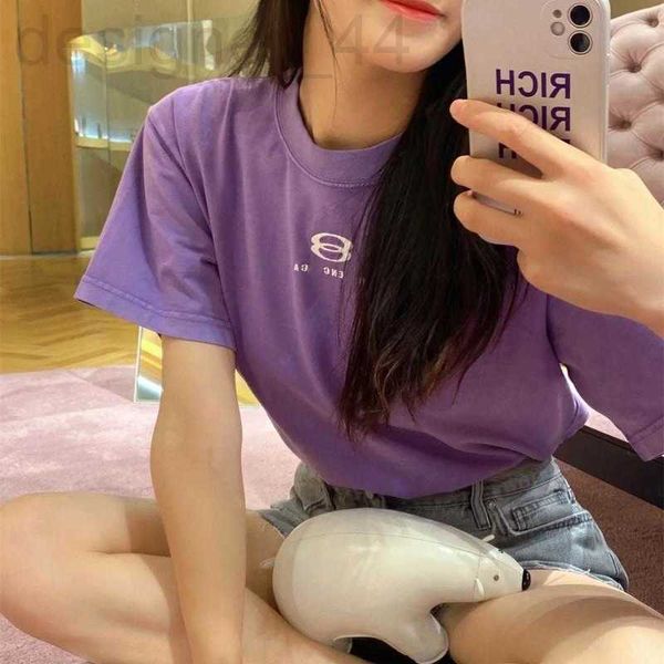 women's t-shirt designer high edition 2023 summer new luxury fashion b home front embroidery double ring short sleeve men's and co, White
women's t-shirt designer high edition 2023 summer new luxury fashion b home front embroidery double ring short sleeve men's and co, White