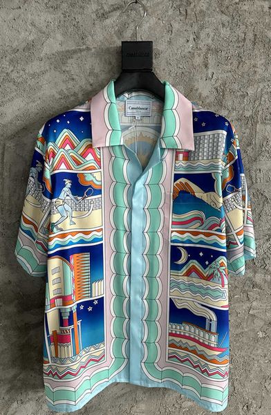 silk casual shirt casablanca men designer short sleeves fashion relic myth totem thin print beach shirt lazy shirt classic casual hawaii sty, White;black
silk casual shirt casablanca men designer short sleeves fashion relic myth totem thin print beach shirt lazy shirt classic casual hawaii sty, White;black