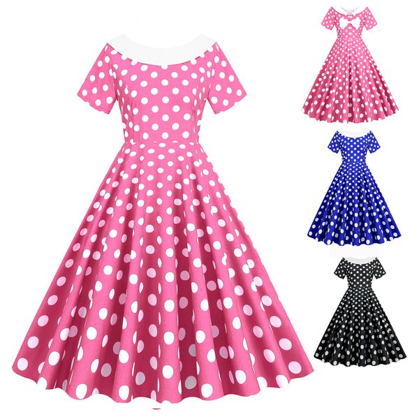 urban dresses pink polka dot vintage summer dresses women robe peter pan collar short sleeve rockabilly dress swing printed vestidos bow 230, White;black
urban dresses pink polka dot vintage summer dresses women robe peter pan collar short sleeve rockabilly dress swing printed vestidos bow 230, White;black