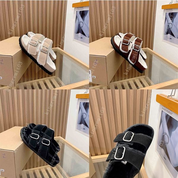 platforms wool sandals designer luxury women slippers casual shoes flat comfort shearling strap fashion buckle indoor women sandal winter sl, Black
platforms wool sandals designer luxury women slippers casual shoes flat comfort shearling strap fashion buckle indoor women sandal winter sl, Black