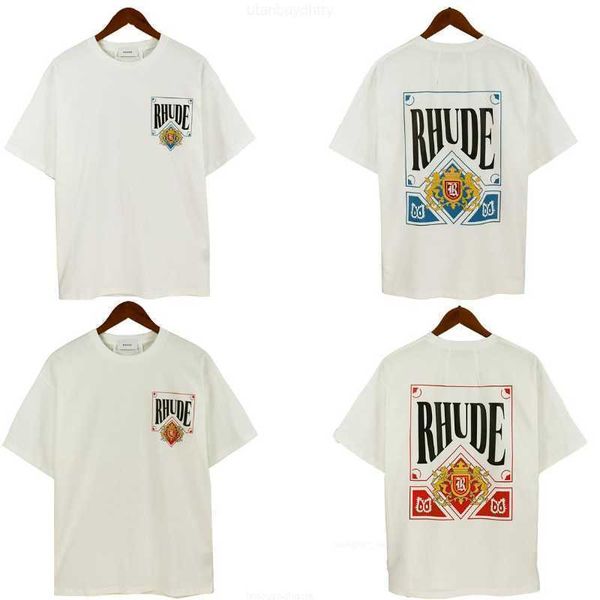 23ss playing card alphabet print rhude t shirt men women eu size 100% cotton rhude tees high street summer genshin impact, White;black 
23ss playing card alphabet print rhude t shirt men women eu size 100% cotton rhude tees high street summer genshin impact, White;black