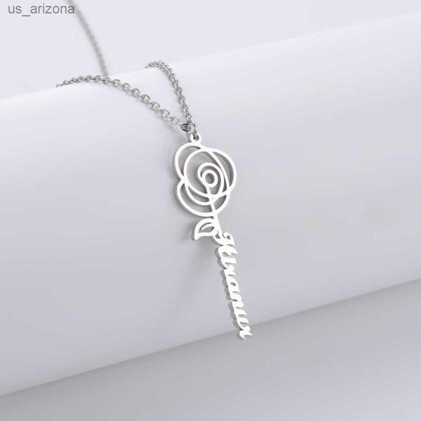 sipuris custom name necklace for women girlfriend stainless steel personalized name rose necklace jewelry gift flower necklace l230620, Silver
sipuris custom name necklace for women girlfriend stainless steel personalized name rose necklace jewelry gift flower necklace l230620, Silver