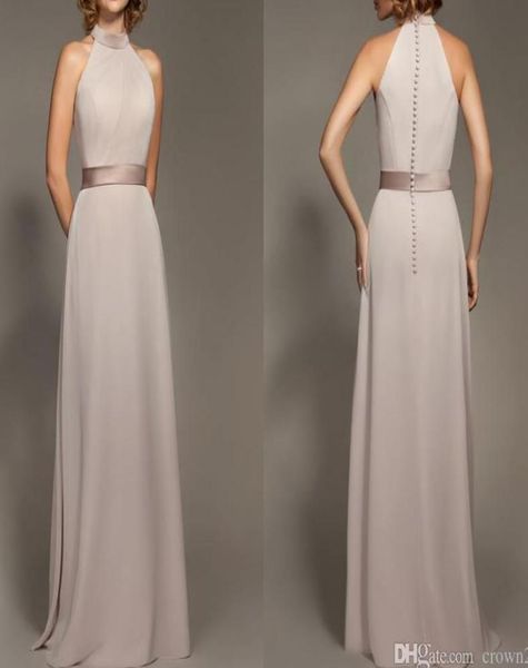 simple halter chiffon sheath long bridesmaid dresses sleeveless satin sash floor length spring formal dresses covered buttons9589041, White;pink
simple halter chiffon sheath long bridesmaid dresses sleeveless satin sash floor length spring formal dresses covered buttons9589041, White;pink