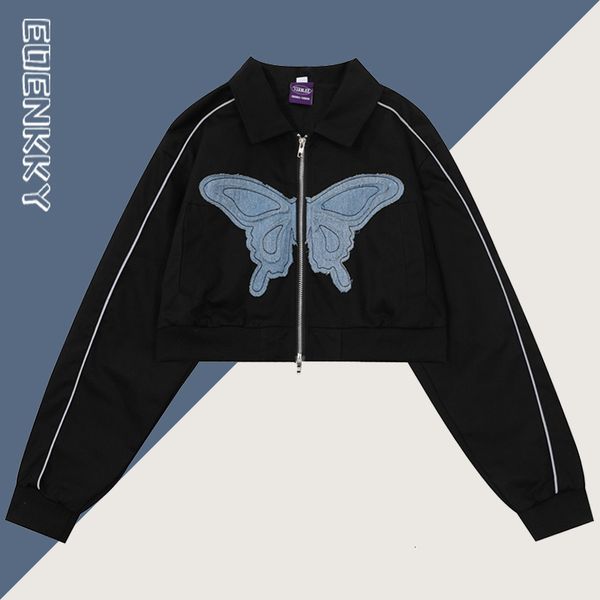 womens jackets short women butterfly patch jacket spring summer bomber harajuku y2k varsity hip hop streetwear coat female 230808, Black;brown
womens jackets short women butterfly patch jacket spring summer bomber harajuku y2k varsity hip hop streetwear coat female 230808, Black;brown