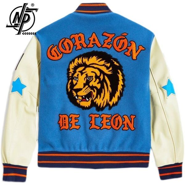 mens jackets highquality bomber men women tiger heavy industry embroidery flocking leather sleeve jacket harajuku baseball outwear 230809, Black;brown
mens jackets highquality bomber men women tiger heavy industry embroidery flocking leather sleeve jacket harajuku baseball outwear 230809, Black;brown