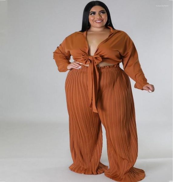 tracksuits 4xl plus size women set clothes lace up crop pleated wide leg pant suit autumn solid casual oversize outfits6636308, Black
tracksuits 4xl plus size women set clothes lace up crop pleated wide leg pant suit autumn solid casual oversize outfits6636308, Black