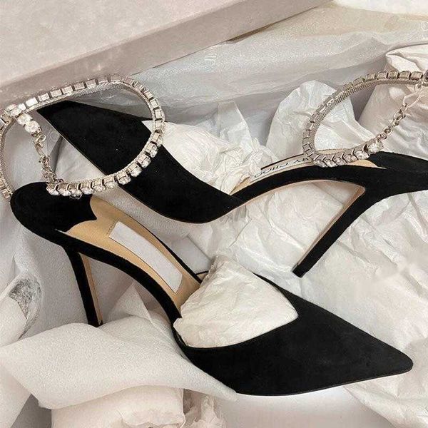 sandals elegant wedding shoes woman ankle strap jewel thin heels brideshoes pointed toe high slingback pumps 230417, Black
sandals elegant wedding shoes woman ankle strap jewel thin heels brideshoes pointed toe high slingback pumps 230417, Black