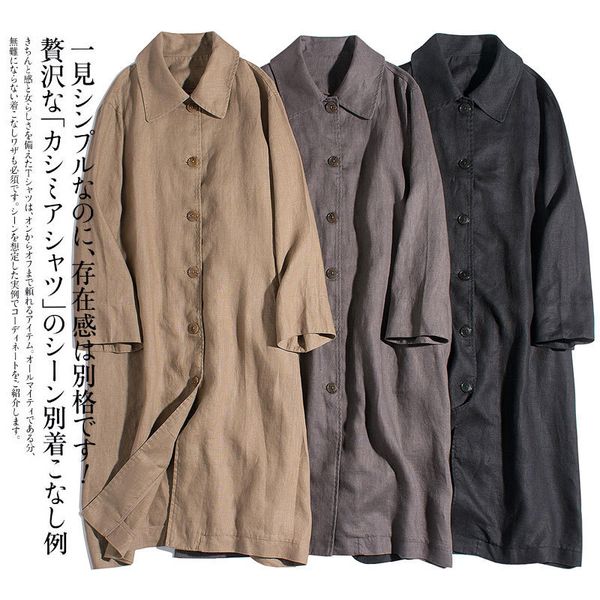 women's trench coats spring autumn women allmatch loose plus size japanese style mori girls brief comfortable breathable 99 linen 23080, Tan;black
women's trench coats spring autumn women allmatch loose plus size japanese style mori girls brief comfortable breathable 99 linen 23080, Tan;black