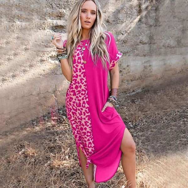 title spring womens leopard print short sleeved dress, Black;gray 
title spring womens leopard print short sleeved dress, Black;gray