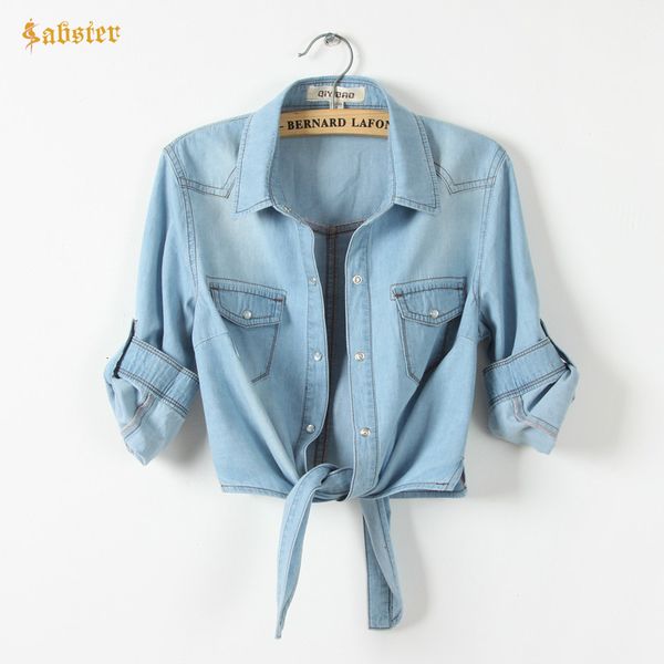women's blouses shirts girls slim summer women casual cropped sleeves shirt female denim shirts women's fashion short blouse xz120, White
women's blouses shirts girls slim summer women casual cropped sleeves shirt female denim shirts women's fashion short blouse xz120, White