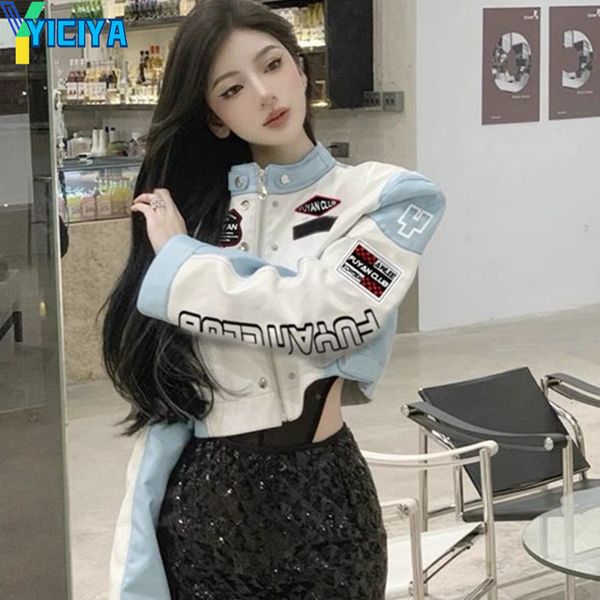 womens jackets yiciya jacket bomber women varsity racing pu leather outerwear short blue motorcycle coat y2k american baseball jacket windbr, Black;brown
womens jackets yiciya jacket bomber women varsity racing pu leather outerwear short blue motorcycle coat y2k american baseball jacket windbr, Black;brown