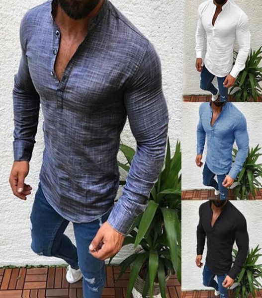 2019 men long sleeves v neck blouse summer fashion casual cool clothing slim fit tees male breathable linen shirts n20191079465, White;black
2019 men long sleeves v neck blouse summer fashion casual cool clothing slim fit tees male breathable linen shirts n20191079465, White;black
