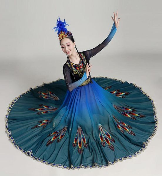 women stage wear dance costumes xinjiang uygur clothing chinese ethnic clothing performance dress with headdress6150901, Black;red
women stage wear dance costumes xinjiang uygur clothing chinese ethnic clothing performance dress with headdress6150901, Black;red
