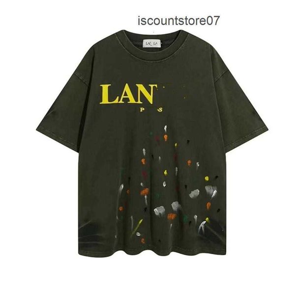 new men's t-shirts summer fashion brand lanvins speckled letter print casual short sleeve womens mens t-shirt, White;black
new men's t-shirts summer fashion brand lanvins speckled letter print casual short sleeve womens mens t-shirt, White;black