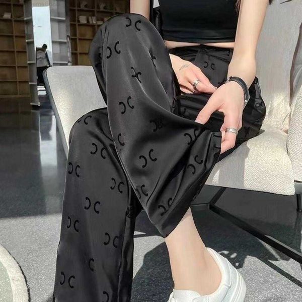 spring fall designer high-end women's pants fashion casual wide leg ice silk high waist straight pants luxury asian size s-4xl, Black;white
spring fall designer high-end women's pants fashion casual wide leg ice silk high waist straight pants luxury asian size s-4xl, Black;white