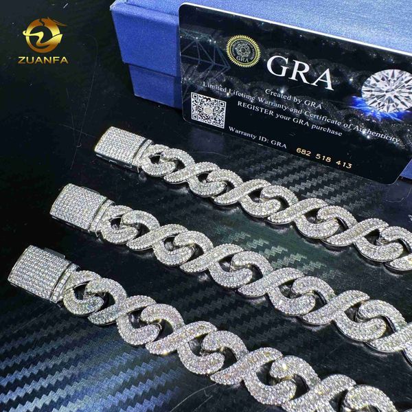 zuanfa jewelry custom 15mm 925 cuban link chain vvs moissanite diamond hip hop cuban link necklace for men, Silver
zuanfa jewelry custom 15mm 925 cuban link chain vvs moissanite diamond hip hop cuban link necklace for men, Silver