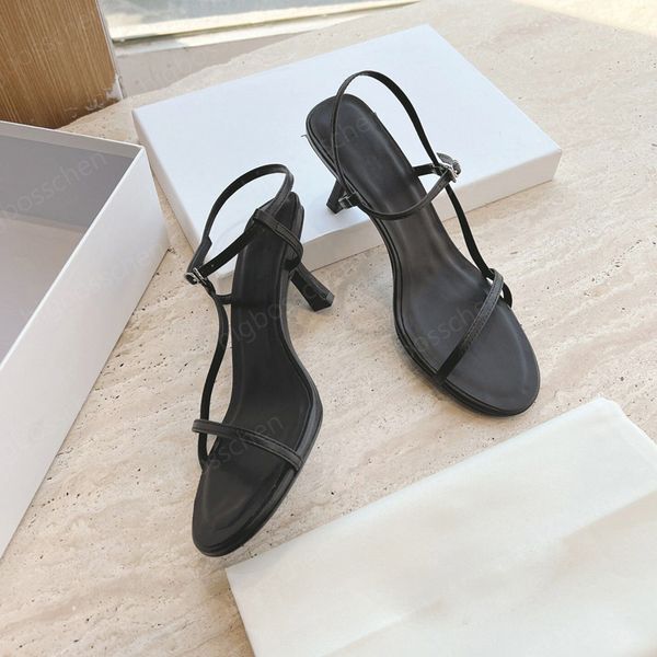 the row sandals stylish simple ankle wrap stiletto heels sandals designer sandals women dress high-heeled 6.5cm with box, Black
the row sandals stylish simple ankle wrap stiletto heels sandals designer sandals women dress high-heeled 6.5cm with box, Black