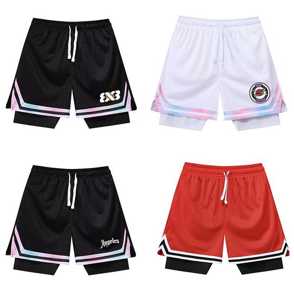men's shorts fake two basketball shorts loose american anti-light men women ball pants summer quasi-training running sports five-point, White;black
men's shorts fake two basketball shorts loose american anti-light men women ball pants summer quasi-training running sports five-point, White;black