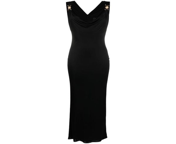 new women runway dresses v neck sleeveless black dress women gold button slim long bodycon milan party evening d9099963
new women runway dresses v neck sleeveless black dress women gold button slim long bodycon milan party evening d9099963