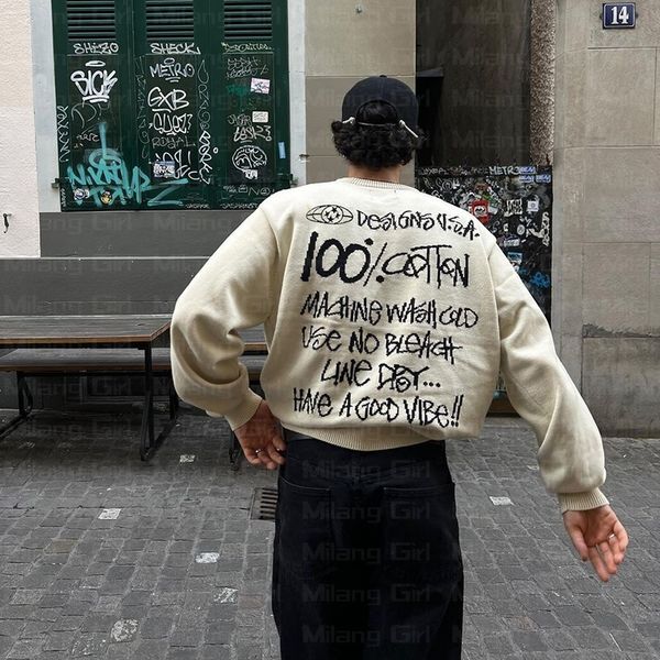 men's sweaters men sweater winter letters graphic pullover harajuku casual loose cotton streetwear sweater women hip hop knitted sweate, White;black
men's sweaters men sweater winter letters graphic pullover harajuku casual loose cotton streetwear sweater women hip hop knitted sweate, White;black