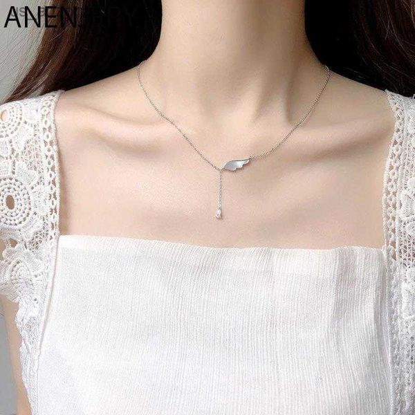 anenjery silver color shell angel wing charm necklace tassel chain pendant clavicle chain necklace wholesale for women s-n636 l230620
anenjery silver color shell angel wing charm necklace tassel chain pendant clavicle chain necklace wholesale for women s-n636 l230620