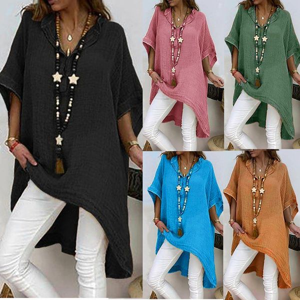 women's blouses shirts summer blouses for women casual loose v-neck short sleeve solid blouse blusas de mujer bonitas y baratas blusas, White
women's blouses shirts summer blouses for women casual loose v-neck short sleeve solid blouse blusas de mujer bonitas y baratas blusas, White