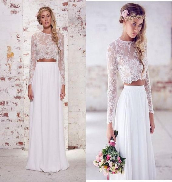 2021 two pieces crop bohemian wedding dresses chiffon ruched floor length wedding gowns spring lace long sleeve weddi7997325, White
2021 two pieces crop bohemian wedding dresses chiffon ruched floor length wedding gowns spring lace long sleeve weddi7997325, White