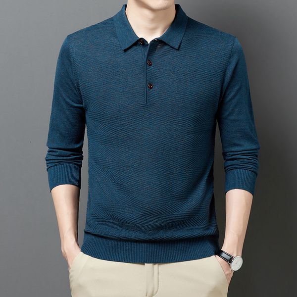 men's polos autumnwinter arrival polo collar solid color jacquard wool blend sweater for business and casual wear loose fit shirt 23080, White;black
men's polos autumnwinter arrival polo collar solid color jacquard wool blend sweater for business and casual wear loose fit shirt 23080, White;black
