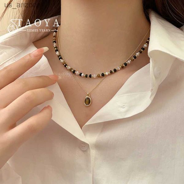 oval tiger's eye stone pendant natural stone beaded double layer necklace 2023 fashion jewelry choker for womens collar l230620, Silver
oval tiger's eye stone pendant natural stone beaded double layer necklace 2023 fashion jewelry choker for womens collar l230620, Silver