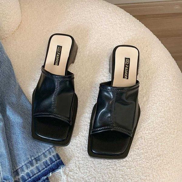 slippers 2023 fashion concise square toe slipper summer open toes breathable women shoes retro leisure comfortable women's, Black
slippers 2023 fashion concise square toe slipper summer open toes breathable women shoes retro leisure comfortable women's, Black