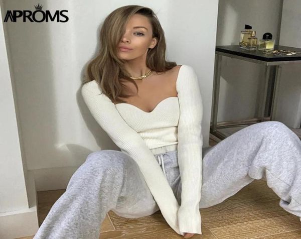 aproms square neck ribbed knitted sweater women casual long sleeve high stretch pullovers streetwear white soft basic 2014624780, White;black
aproms square neck ribbed knitted sweater women casual long sleeve high stretch pullovers streetwear white soft basic 2014624780, White;black