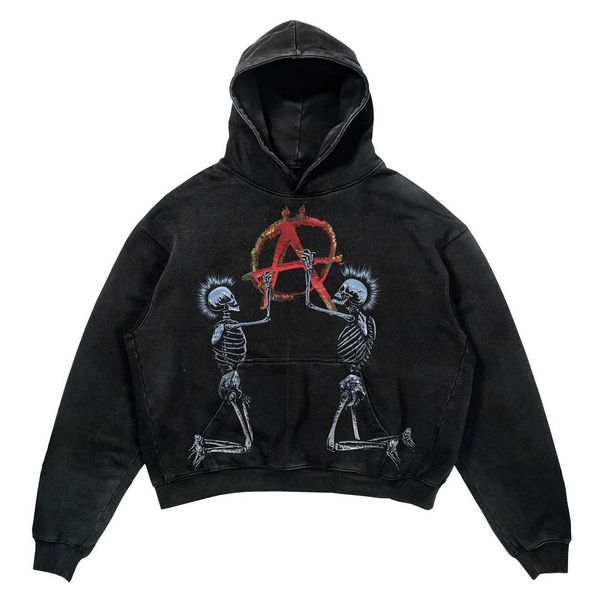 women's hoodies sweatshirts retro american personalized street skull print ins harajuku street apparel hoodie men loose spring fashion, Black
women's hoodies sweatshirts retro american personalized street skull print ins harajuku street apparel hoodie men loose spring fashion, Black