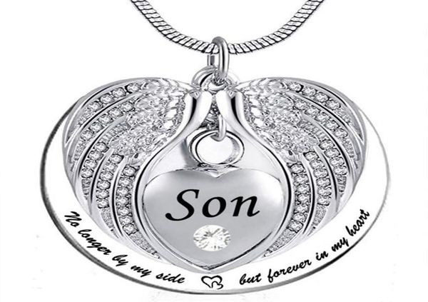 son angel wing urn necklace for ashes heart cremation memorial keepsake pendant necklace jewelry with fill kit and gift5720990, Silver
son angel wing urn necklace for ashes heart cremation memorial keepsake pendant necklace jewelry with fill kit and gift5720990, Silver