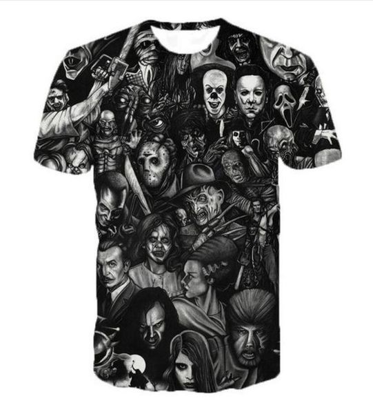 summer style fashion menswomens freddy jason murderers horror movies funny 3d print casual tshirt xdx032313075, White;black
summer style fashion menswomens freddy jason murderers horror movies funny 3d print casual tshirt xdx032313075, White;black