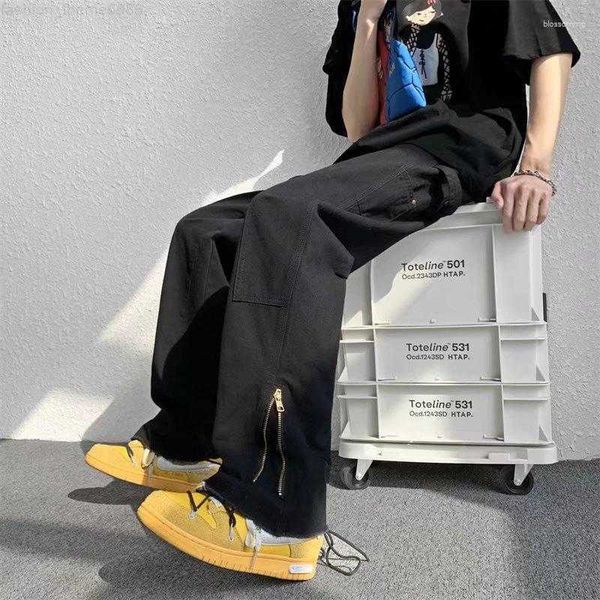 women's pants jeans spring and autumn 2023 straight loose hong kong style high street overalls ins mopping wide-leg, Black;white
women's pants jeans spring and autumn 2023 straight loose hong kong style high street overalls ins mopping wide-leg, Black;white