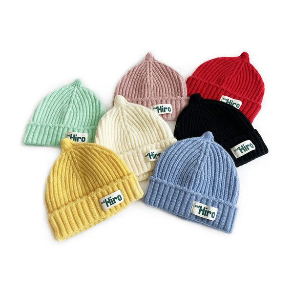 m600 new autumn winter hat for kids knitted candy color skull caps letter label children warm beanies boys girls woolen hats, Yellow
m600 new autumn winter hat for kids knitted candy color skull caps letter label children warm beanies boys girls woolen hats, Yellow
