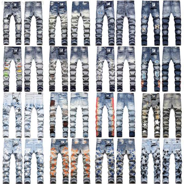 mens jeans designer ripped embroidery pentagram patchwork for trend brand motorcycle pant mens skinny, Blue
mens jeans designer ripped embroidery pentagram patchwork for trend brand motorcycle pant mens skinny, Blue