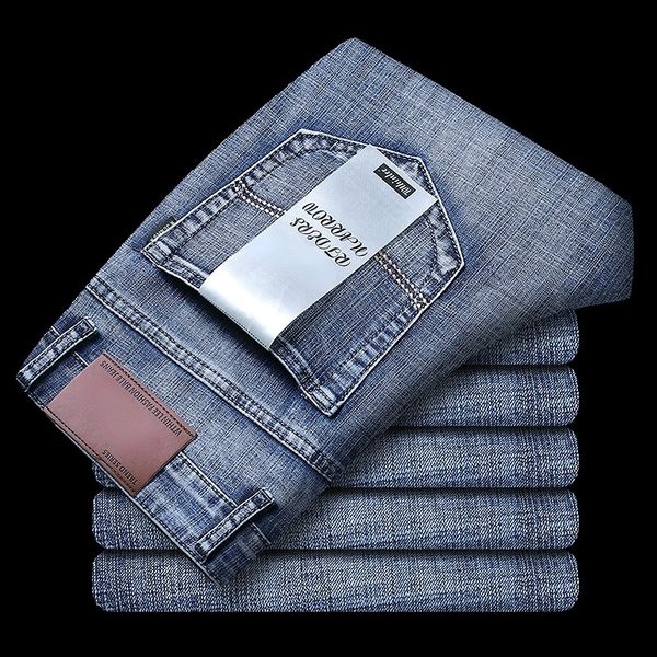 mens jeans spring autumn smart men classic business fashion straight regular blue stretch denim trousers 230808
mens jeans spring autumn smart men classic business fashion straight regular blue stretch denim trousers 230808