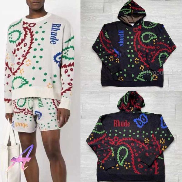 rhude hoodies vintage jacquard full cashew flower knitting hooded sweater men women casual rhude rh sweatshirt, White;black
rhude hoodies vintage jacquard full cashew flower knitting hooded sweater men women casual rhude rh sweatshirt, White;black