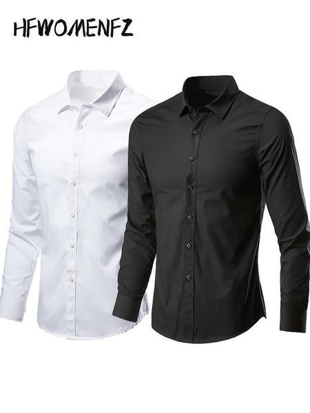 men's dress shirts fashion classic solid shirts for men summer long sleeve basic business shirts turn-down collar male casual slim shir, White;black
men's dress shirts fashion classic solid shirts for men summer long sleeve basic business shirts turn-down collar male casual slim shir, White;black
