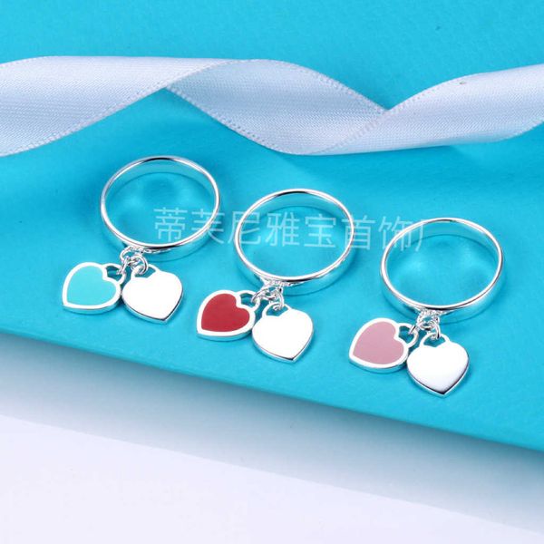 new enamel heart ring tiffay cnc printed peach double hanging tag women's sterling silver jewelry
new enamel heart ring tiffay cnc printed peach double hanging tag women's sterling silver jewelry