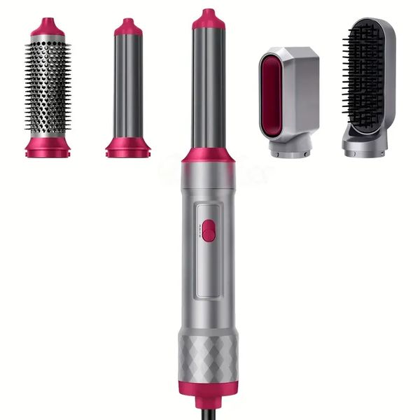 5 in 1 hair styler blow dryer brush negative ionic hair dryer brush electric air brush detachable brush heads comb for straightening automat, Black
5 in 1 hair styler blow dryer brush negative ionic hair dryer brush electric air brush detachable brush heads comb for straightening automat, Black