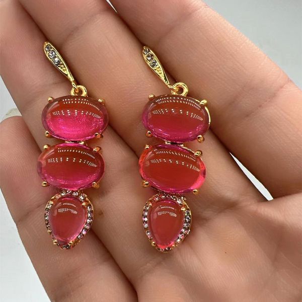 dangle chandelier luxury metal gold plated three pink moonstone hook drop earrings for women 230808, Silver
dangle chandelier luxury metal gold plated three pink moonstone hook drop earrings for women 230808, Silver