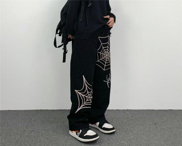 men039s jeans fashion men39s cobweb embroidered pants baggy korean streetwear y2k clothes brand aestethicmen039s8392065, Blue
men039s jeans fashion men39s cobweb embroidered pants baggy korean streetwear y2k clothes brand aestethicmen039s8392065, Blue